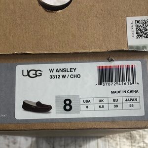New Never Worn UGG Chocolate Ansley Slippers Size 8
